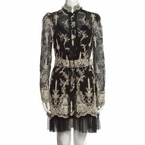 Alexis-  Lace Pattern Knee-Length Dress Size: S
